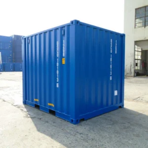 Nuevo contenedor de envío verde/azul de 10′